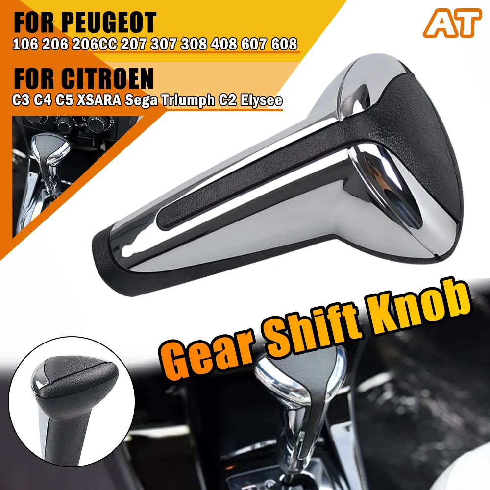 Automatic Gear Shift Shifter Knob For Peugeot 106 206 207 307 308 408 607 608 Citroen C3 C4 C5 XSARA Sega Triumph C2 Elysee