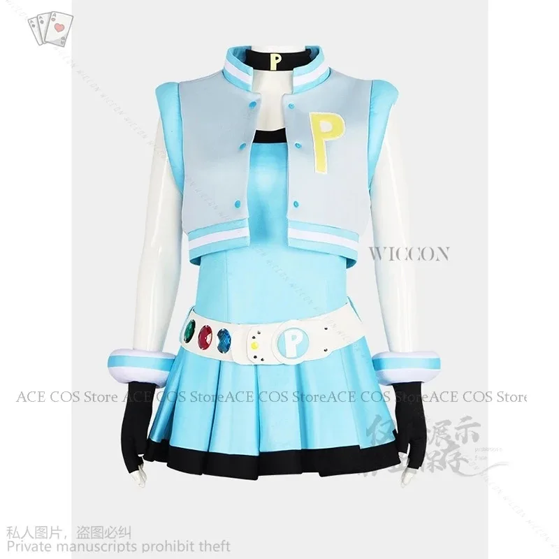 

Новый аниме Power Cos Puff для девочек, карнавальный костюм Hyper Blossom Rolling Bubbles, костюм, жилет, пальто, платье, наряд, повязка для волос, перчатки, пояс2