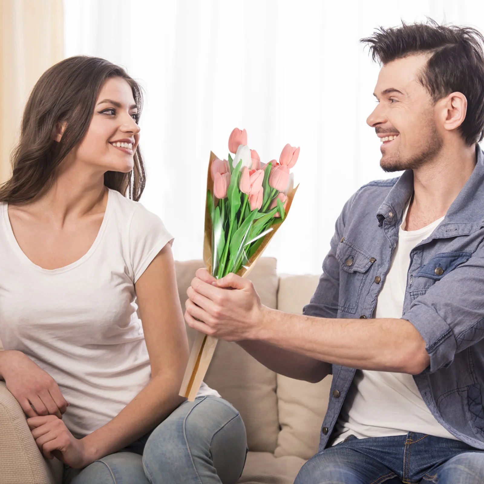 50 Stuks Verpakkingstas Bloemenverpakking Papieren Inpakzakken Aanwezig Wikkel Roos Moeder