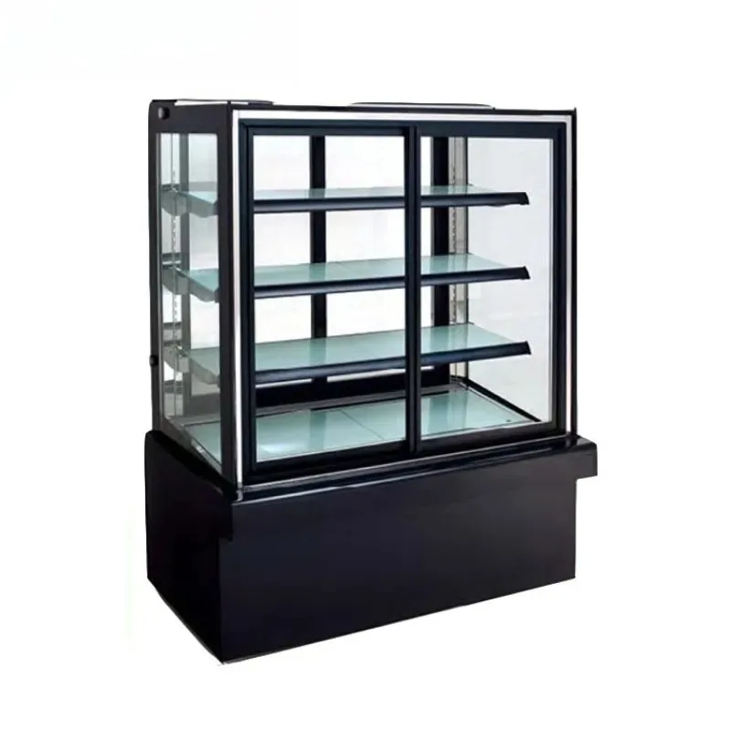 Commercial 4 Layers Cake Counter Display Fridge Showcase for Bakery with Price Case Study