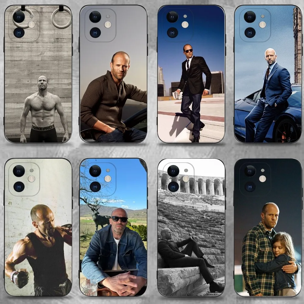 

Actor J-Jason S-Statham Phone Case For iPhone 16,15,14,13,12,11 Plus,Pro Max,XS,X,XR,SE,Mini,8,7,Soft Silicone Black Cover