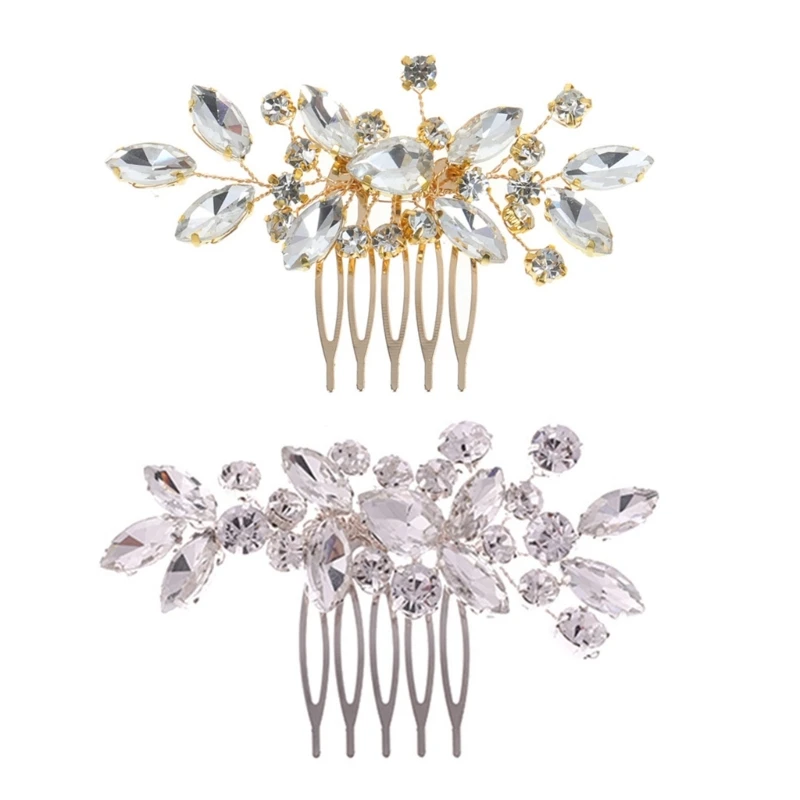 Luxurious Crystal Hair Comb Fashionable Hair Decoration Headpiece Wedding Hair Accessories for Sophisticated Looks