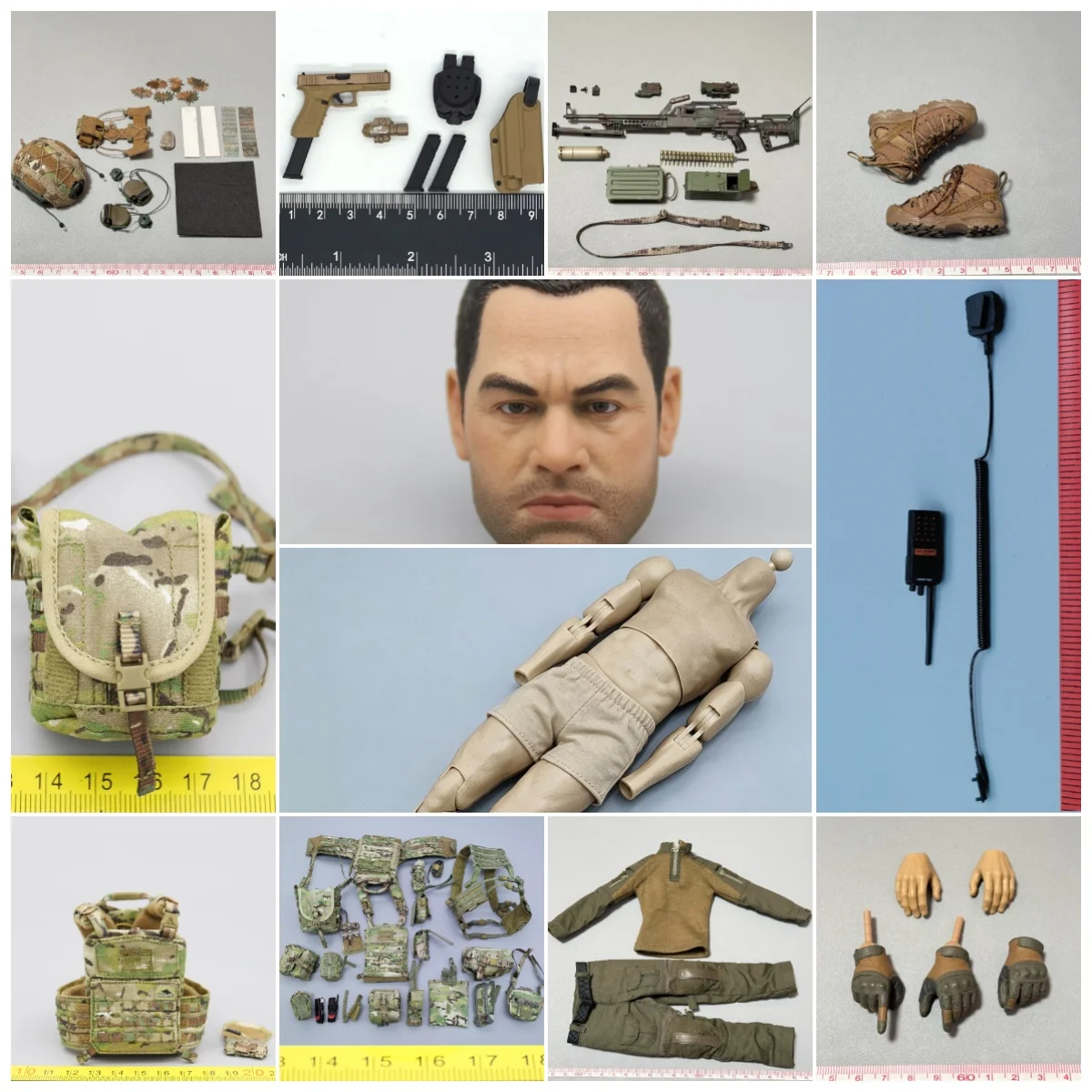 In Stock For Sale EASY&SIMPLE ES 26075B Soldier Doll SOS Russian Action Figure Head Sculpt Uniform Shoe Boots PKM Toys For 12