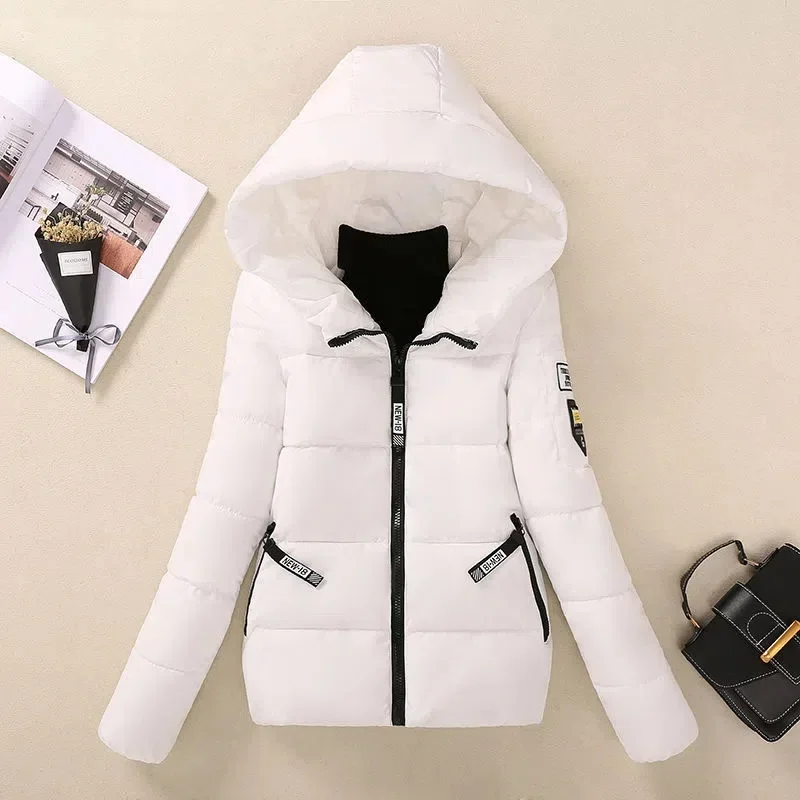 2024 New Winter Jacket Women Parkas Hooded Short Coats Female Parka Warm Thicken Jacket Korean Loose Cotton Padded Outwear