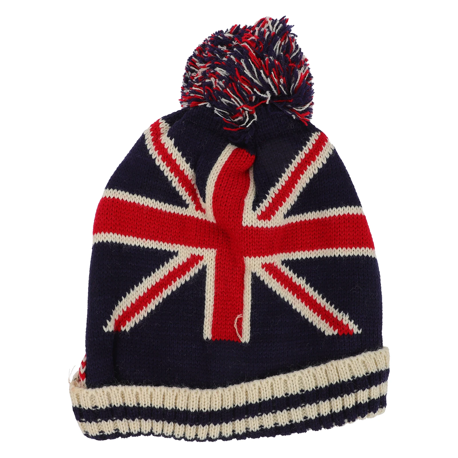 

UK Flag Pattern Acrylic Knitted Hat Warm Comfortable Lightweight Suitable Autumn Winter Outdoor Activities Camping Running