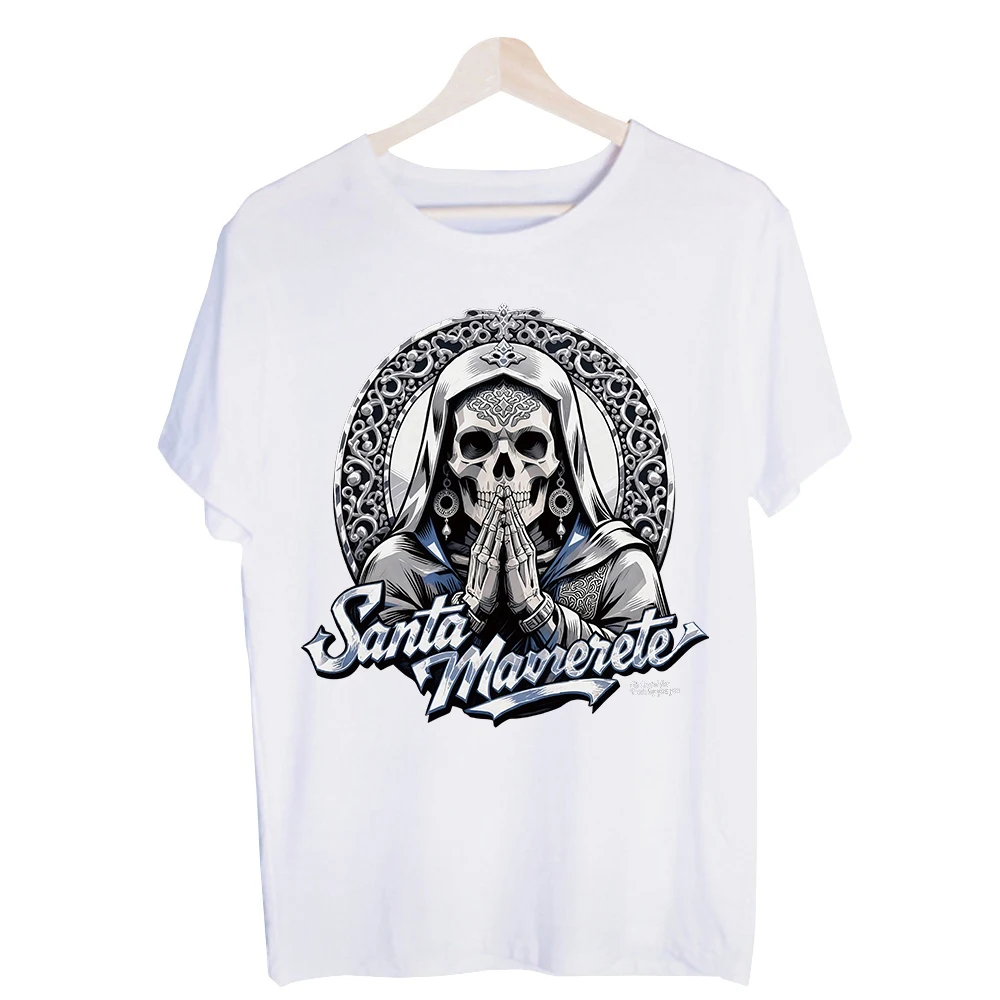Men's Skull Graphic Tee, Short Sleeve Crew Neck T-Shirt with Ornate Casual Streetwear and Everyday Wear