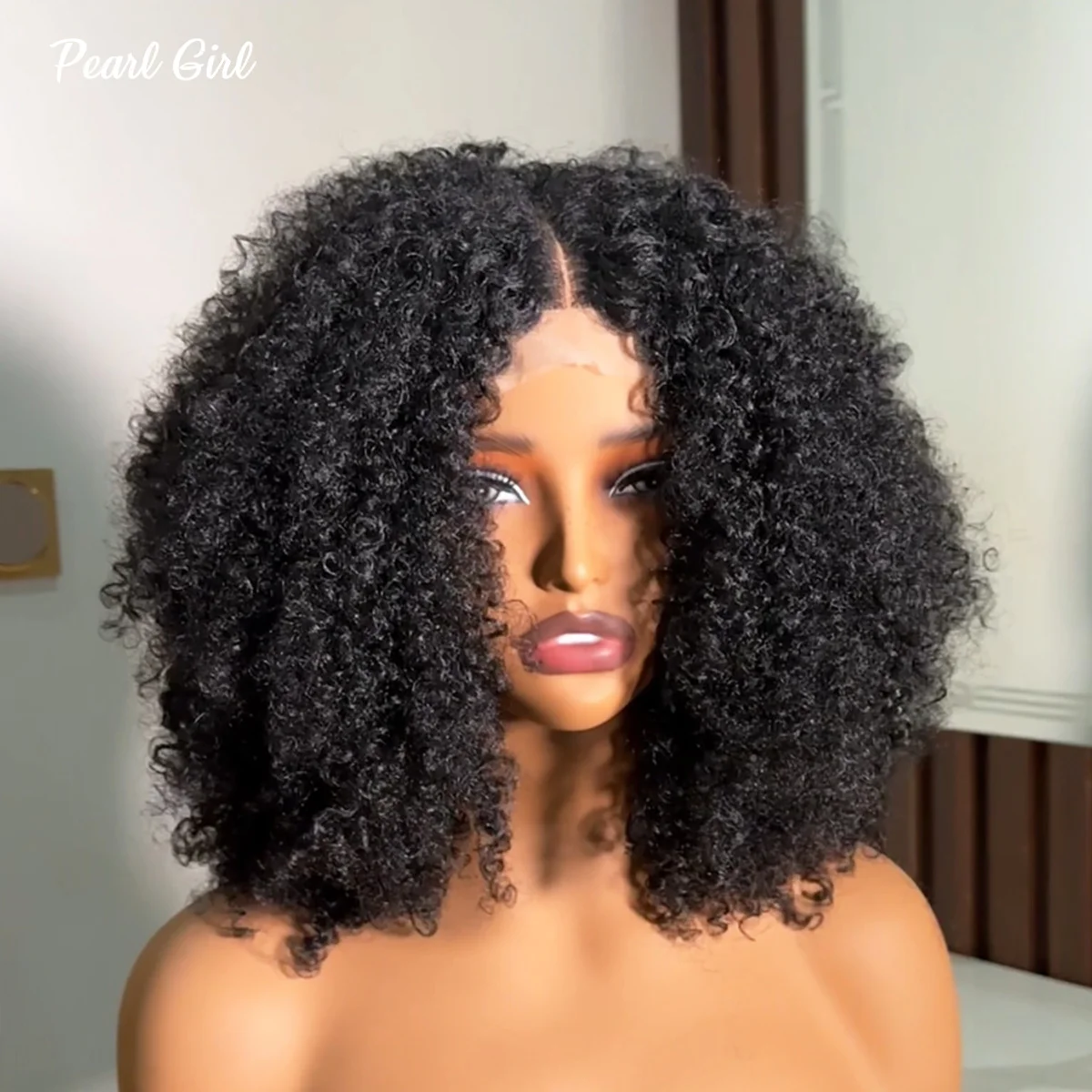 Afro Kinky Curly Bob Perücken 13x6 13x4 HD Lace Front Perücken Echthaar Glueless Perücke vorgezupft für Frauen natürliche schwarze Farbe Bob Perücke
