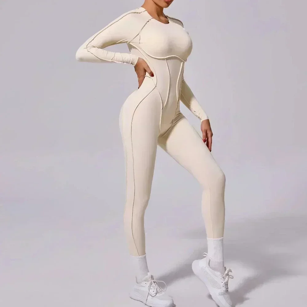 Yoga Jumpsuits Sports Sets Hip-lifting One-Piece Open Back Tracksuit High Elasticity Gym Workout Clothes Sexy for Women Outfits image 4