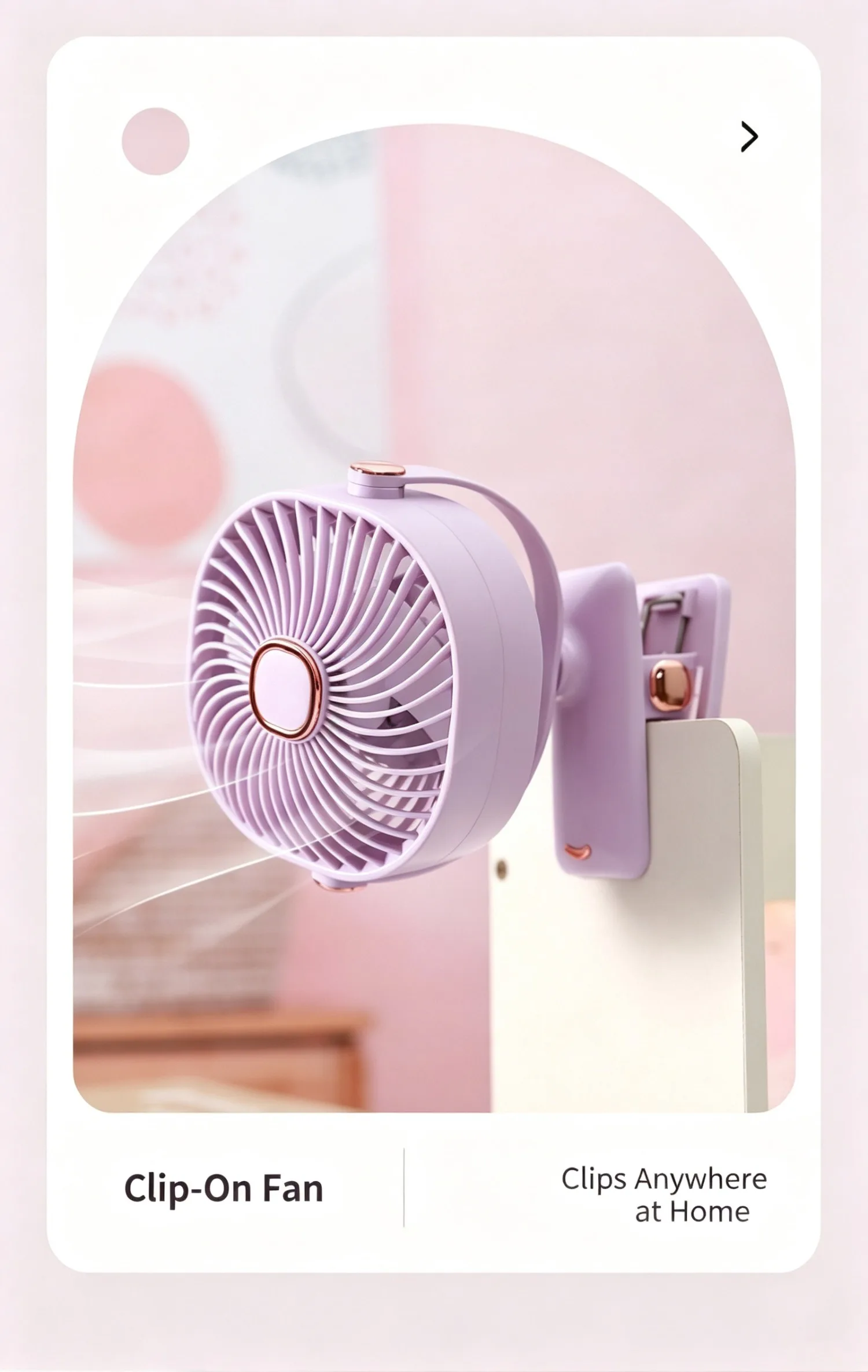 Clip-Ventilator, wiederaufladbarer Mini-Tischventilator, 3 Geschwindigkeiten, USB Typ-C, tragbar, leise, drehbar, mit Sockel für Kinderwagen, Büro, Bett, Sommer – Detail 8