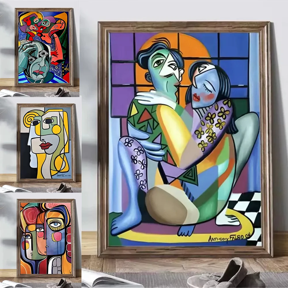 

Abstract Artist Pablo Picasso Classic Art Canvas Paintings Poster Cubist Style Prints Abstract Character Wall Art Prints Decor