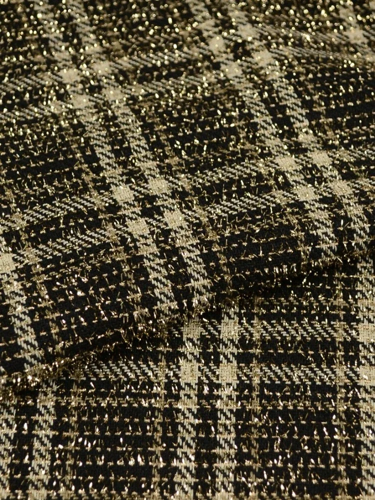 

Yarn Dyed Matal Wire Fabric Dress Jacket Skirt Feather Designer Clothing Fabric for Diy Sew By Meter Apparel Sewing Cloth