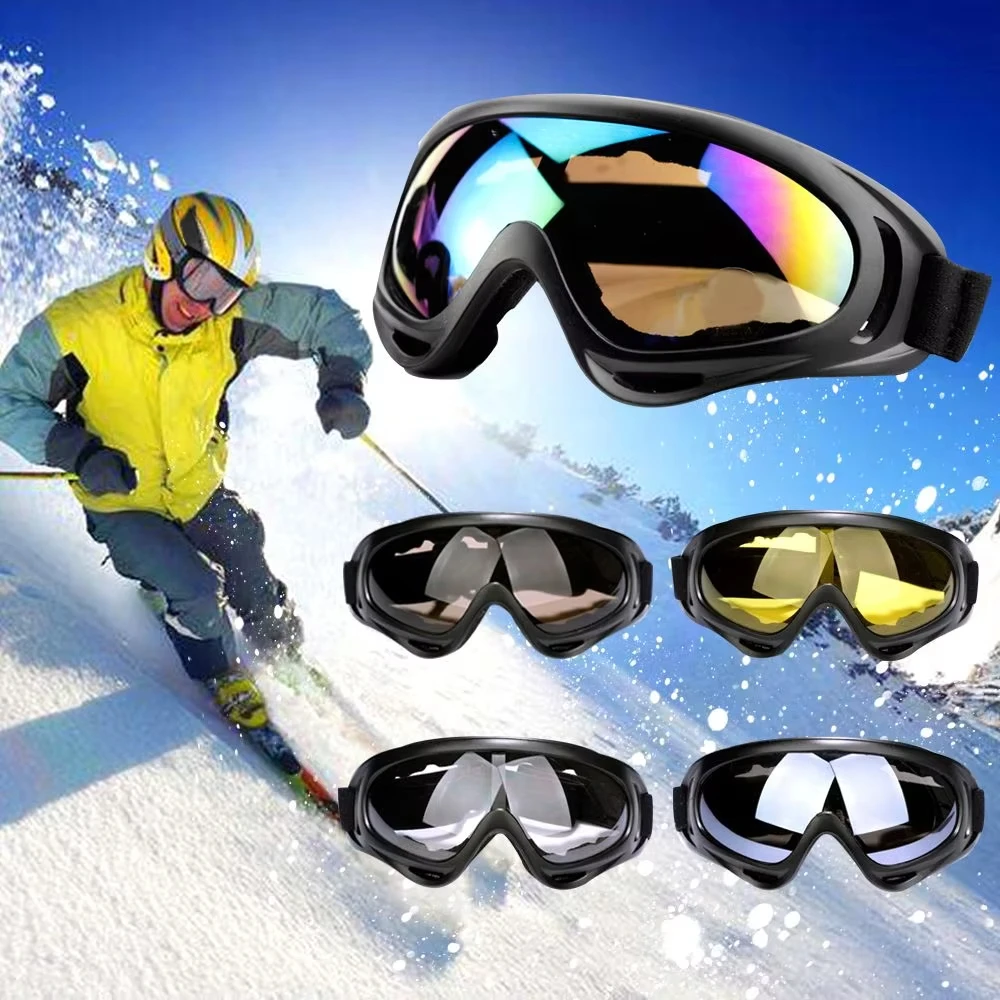 DIZETION, 1 unidad, gafas de esquí a prueba de viento para invierno, gafas para deportes al aire libre, gafas de esquí a prueba de polvo, gafas de sol con montura de lente