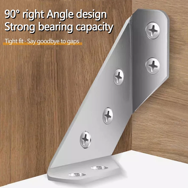 1 Set Cabinet Support Fixing Frame Corner Brace With Screw Corner Brackets Stainless Steel Furniture Angle Shelf Connector