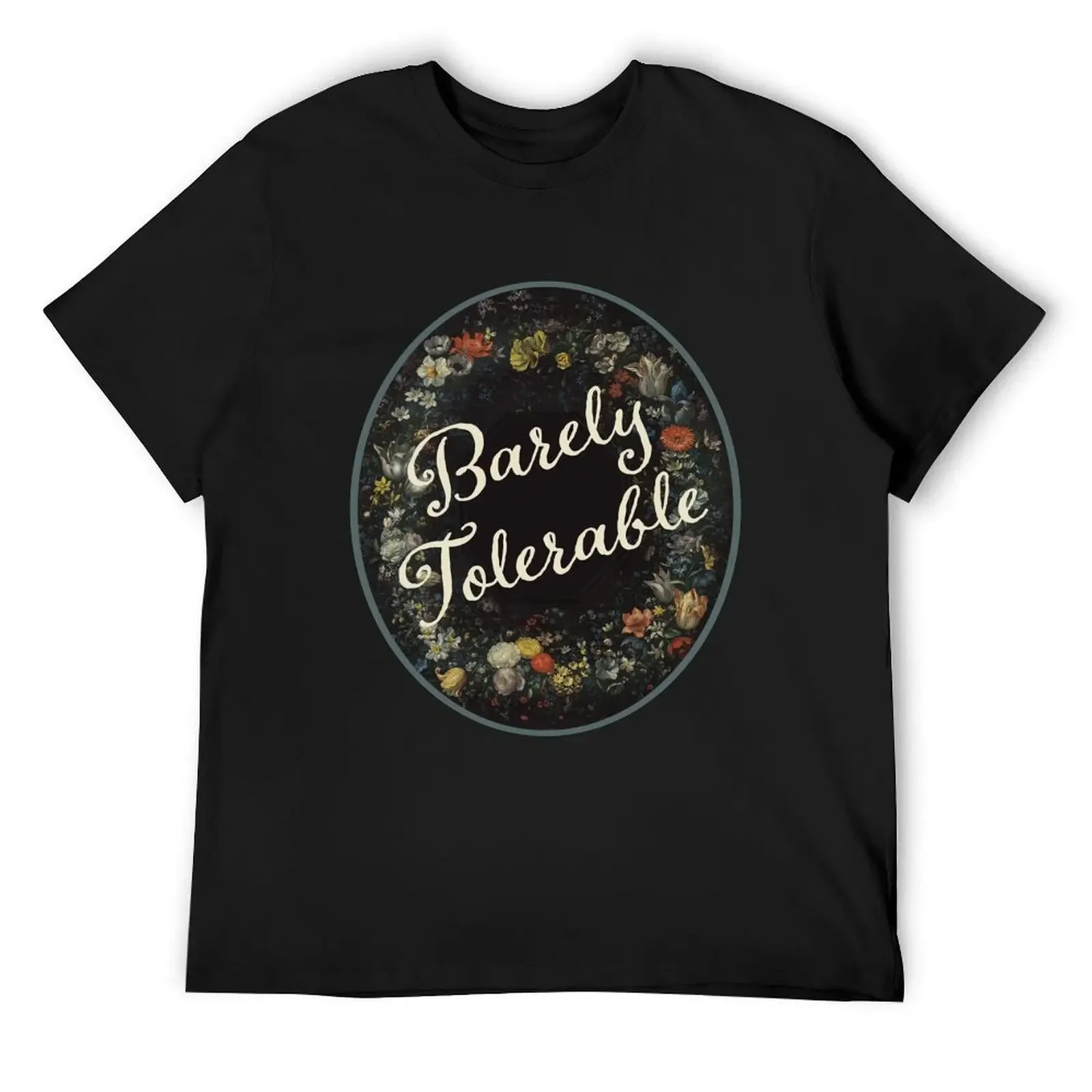 Barely Tolerable - Jane Austen - Pride and Prejudice - Mr. Darcy Lizzy Bennett classical art work oil painting T-Shirt