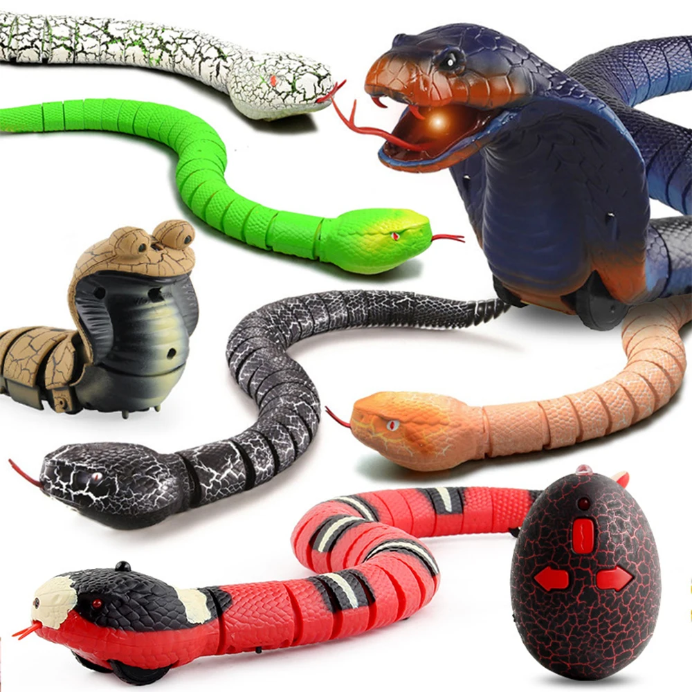 Nuova simulazione a infrarossi unica giocattolo serpente telecomandato trucco per bambini spaventare serpenti e rettili divertenti e sensoriali