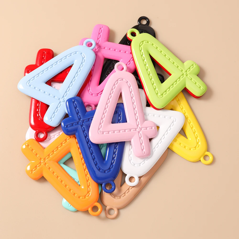 Tusember 5 Stück 51mm Niedliche Metall-Emaille 26 A-Z Alphabet Buchstaben Charms Anhänger für Schmuckherstellung Ohrringe Halsketten DIY Bastelarbeiten – Detail 8