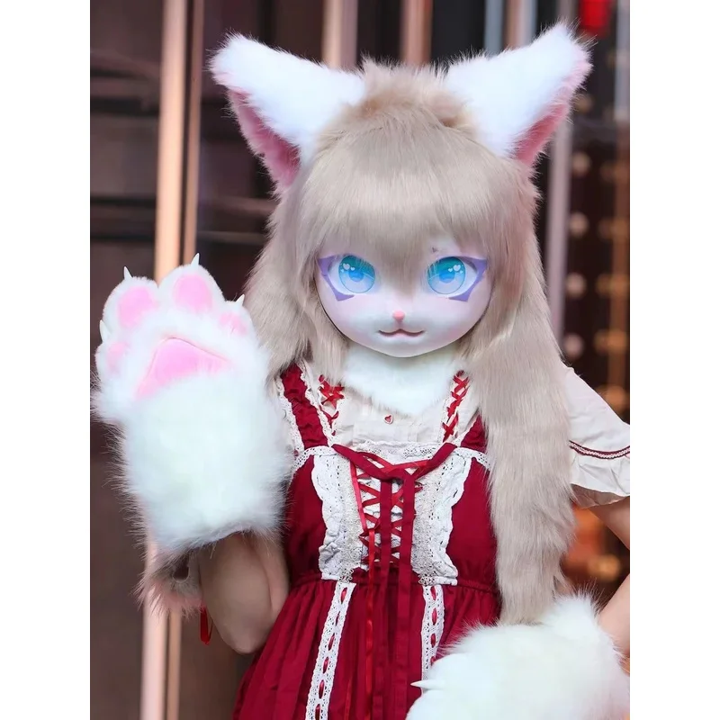 Fursuit Kigurumi Headsets Furry Cosplay Costumes Comiket Furries Rubbit Doll Cat Costumes Animal Heads