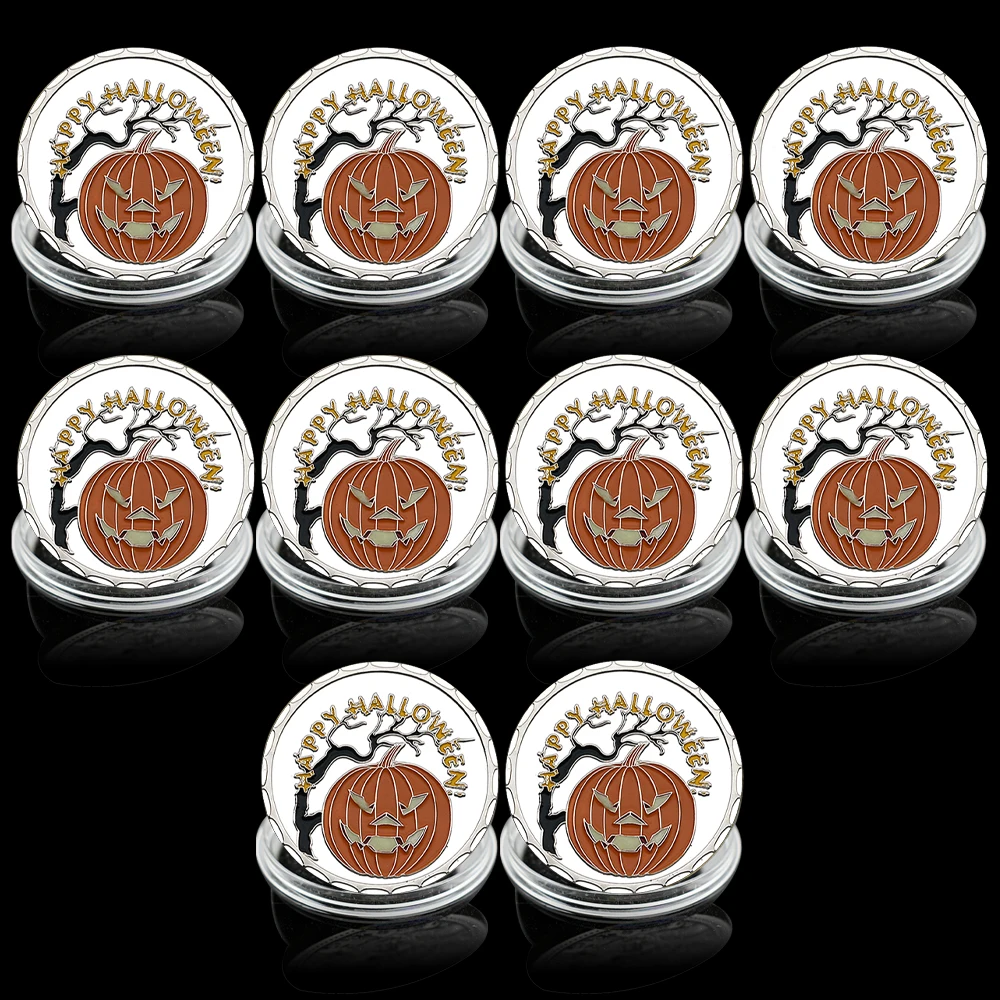 

Happy Halloween Commemorative Coin Pumpkin Head Souvenirs and Gifts Home Decorations Gift