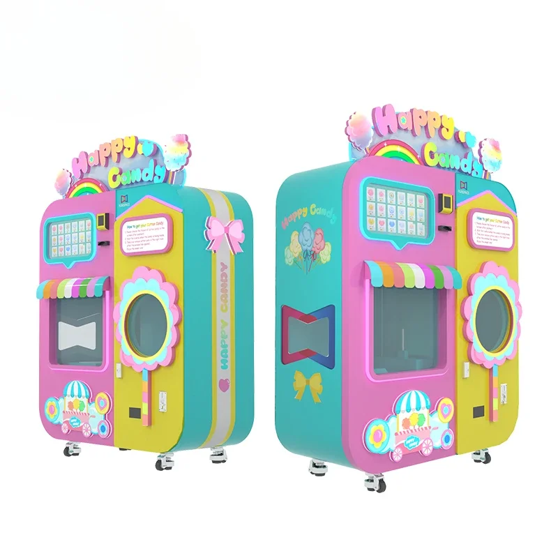 Newly designed cotton candy machine with sugar sales vending machine cotton candy