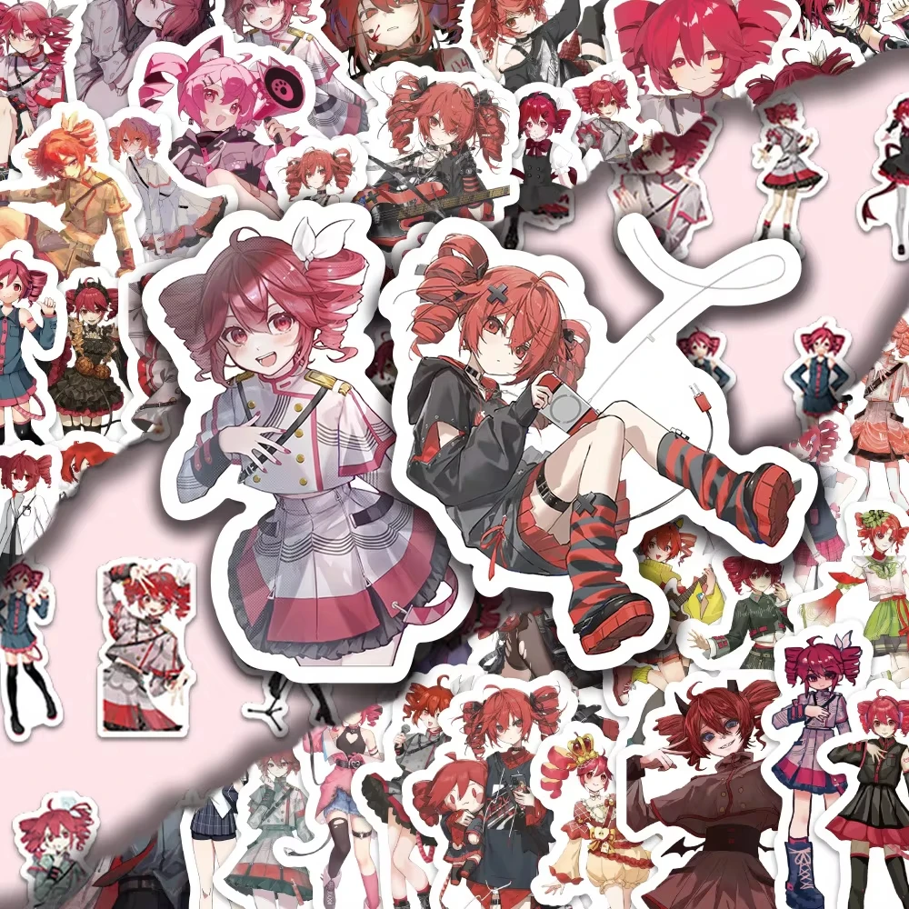 

60pcs/set Kasane Teto Sticker Anime Figures Manga Cartoon Kawaii Waterproof Graffiti Stickers Phone Journaling Water Cup Decor