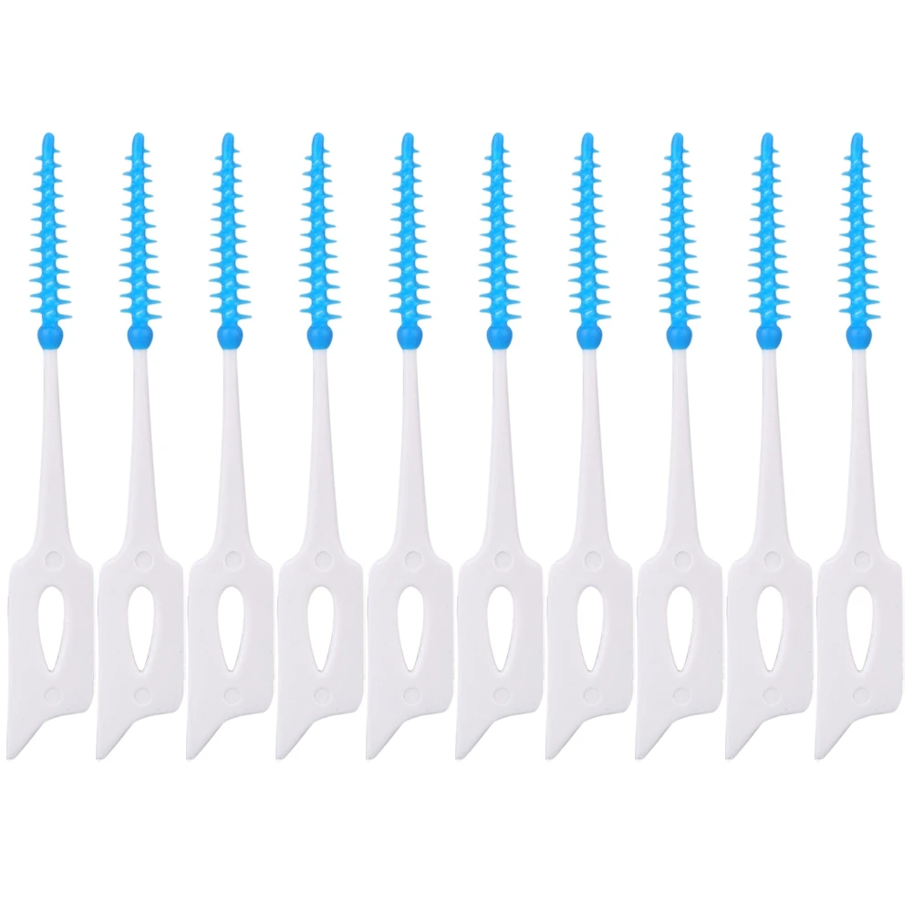 80 pezzi di spazzole interdentali morbide usa e getta stuzzicadenti elastici portatili strumenti per l'igiene orale dentale il dente di massaggio non fa male alle gengive