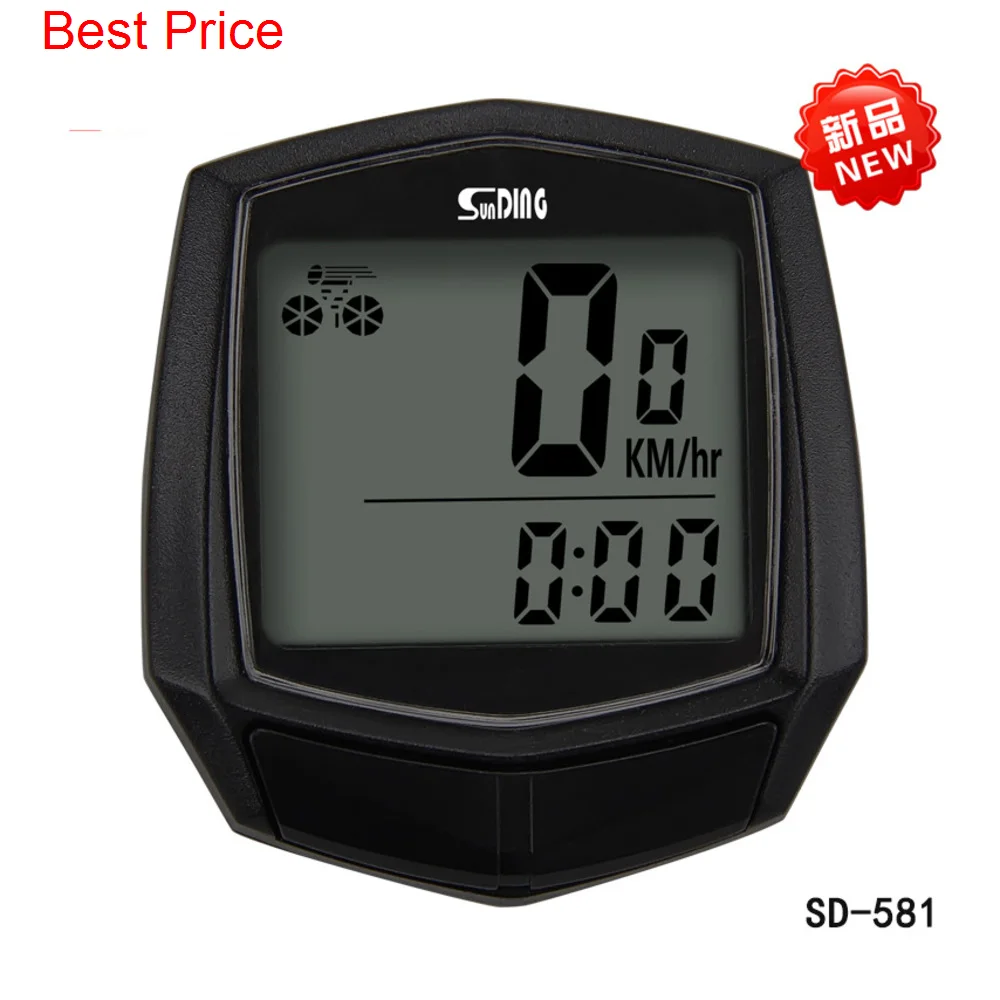 

10 шт. Sd-581 Shundong велосипедный проводной компьютерный счетчик спидометр одометр английский компьютерный счетчик