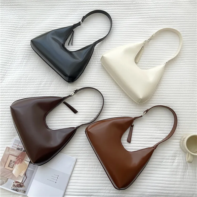 

Korean Niche Women Underarm Bag Hand-held Fashion Single-shoulder Bags Ladies PU Leather Fashion Retro Handbag and Purse