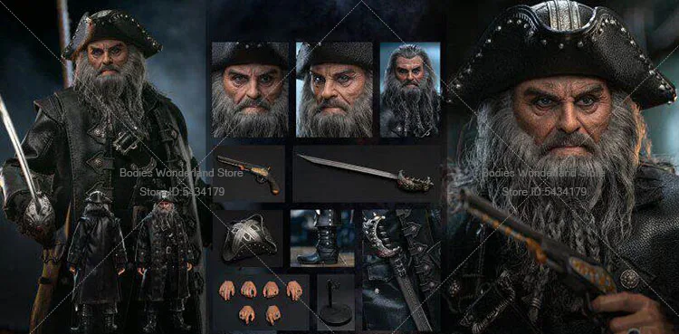 TGTOYS×SWTOYS TG8015 1/6 Scale Male Soldier Blackbeard Pirates With Double Headed Carving 12inch Action Figure Doll Gifts