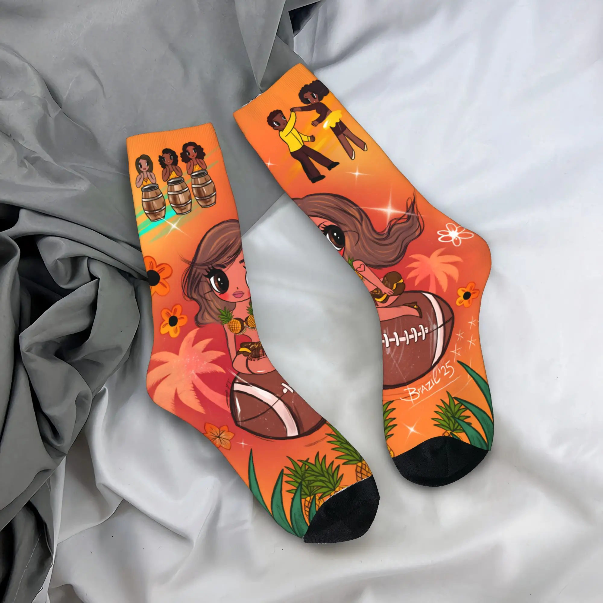 

Мужские носки унисекс Manana Sera Bonito Karol G, антибактериальные, мягкие, дышащие, зимние, винтажные, для скейтбординга