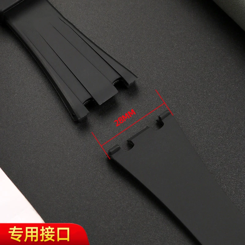 For Audemars Piguet AP Royal Oak Offshore AP15710 15703 15400 26470 Silicone Rubber Watch Strap Men\'s Watchband 28MM Bracelet