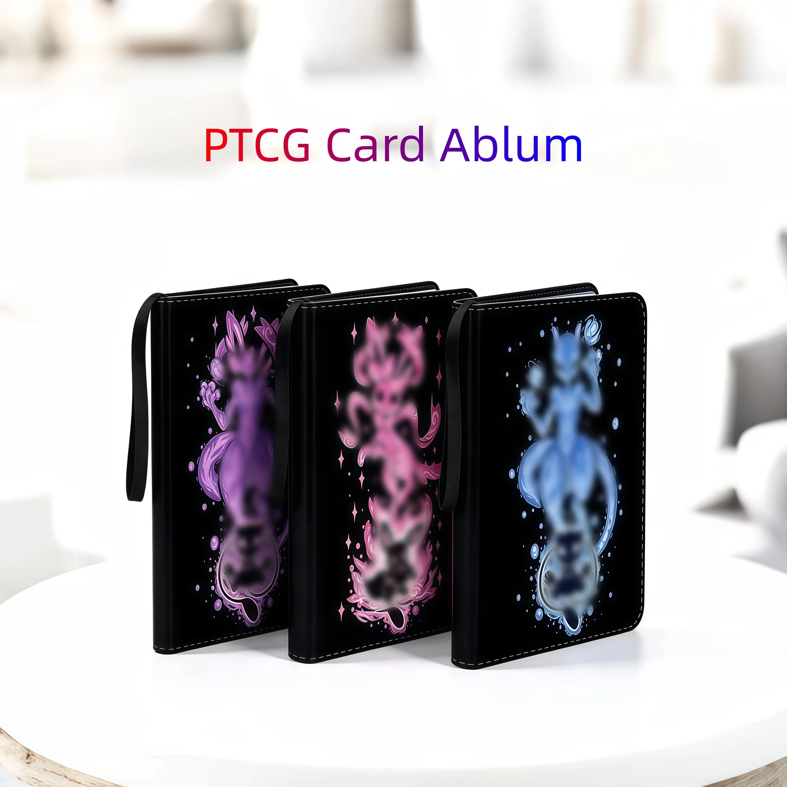 ptcg-pokemon-card-book-card-album-gameboy-9-cells-large-capacity-50-transparent-inner-pages-gengar-maushold-charizard-sylveon