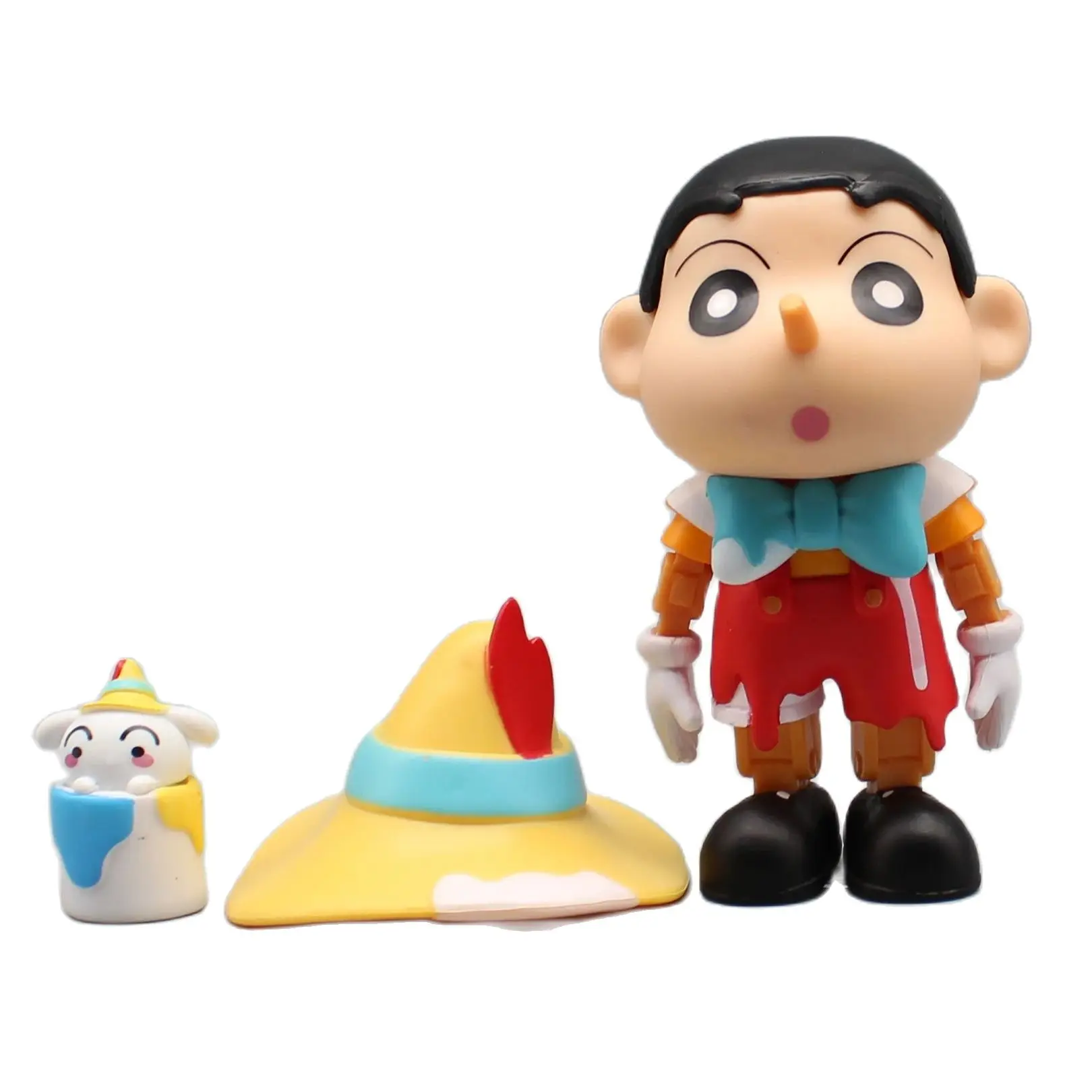 Crayon Shin chan COS Pinocho 5,4 "estatuilla, Las Aventuras de Le avventure di, figura de animación de dibujos animados, adorno de modelo de Anime