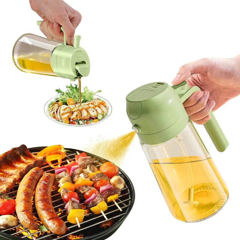 ABYP Modern Design Dual-Function Automatic Glass Oil Sprayer-Spray And Pour For Kitchen, Oil Dispenser Bottle