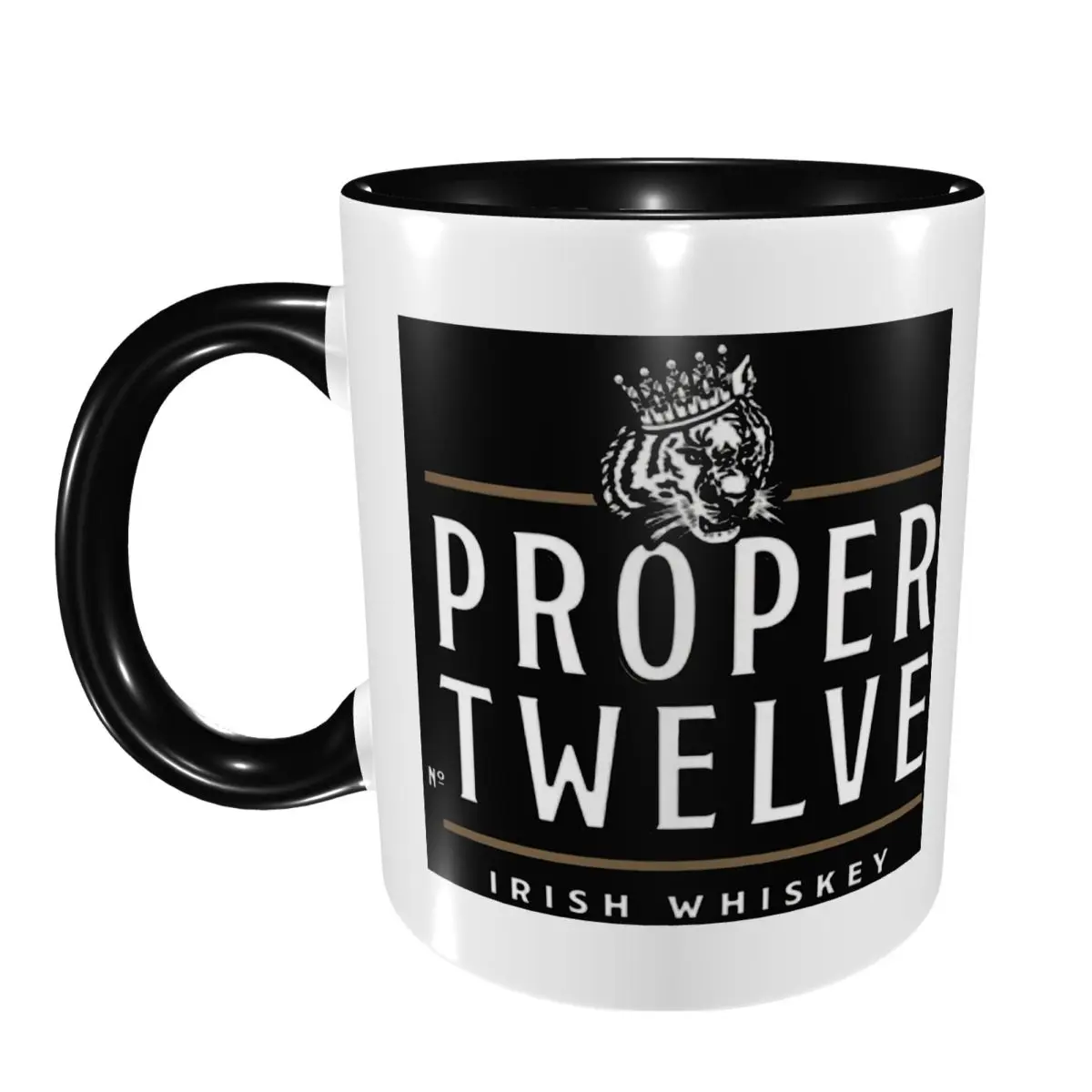 Proper 12 Proper Twelve Irish Whiskey Mug Funny Ceramic Coffee Cups Tea Mugs Milk Cup Drinkware Gift for Friends