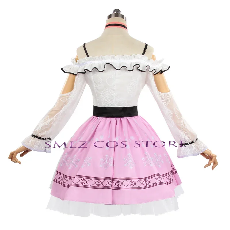 Nikki Cosplay Anime Infinity Nikki Zoete Roze Lolita Jurk Uniform Pruik Set Halloween Party Outfit voor Vrouwen ROKKEN