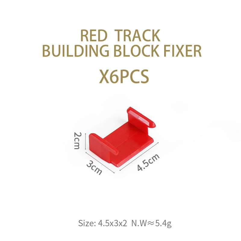 6PCS Wooden Track Connector Accessories Set Building Blocks Connection Adapters Train Track Railway Toys DIY For Kids Birthday