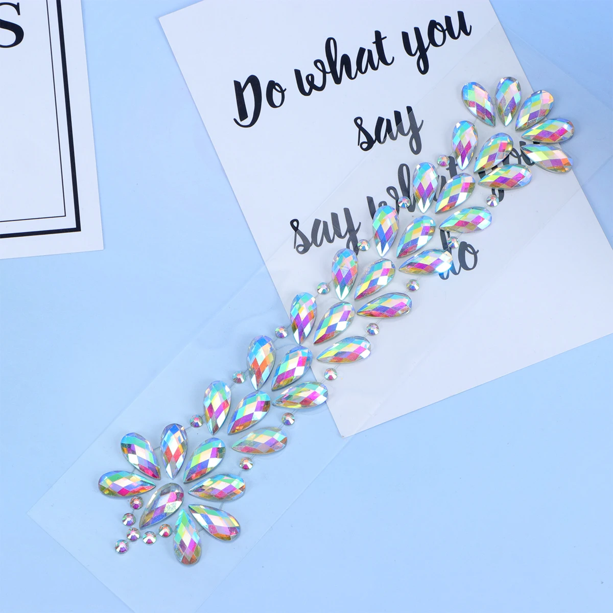 

3 Sheets Resin Stickers Rhinestone DIY Crystal Self Adhesive Back Multi Shape Flower Bright Color Durable Craft Projects