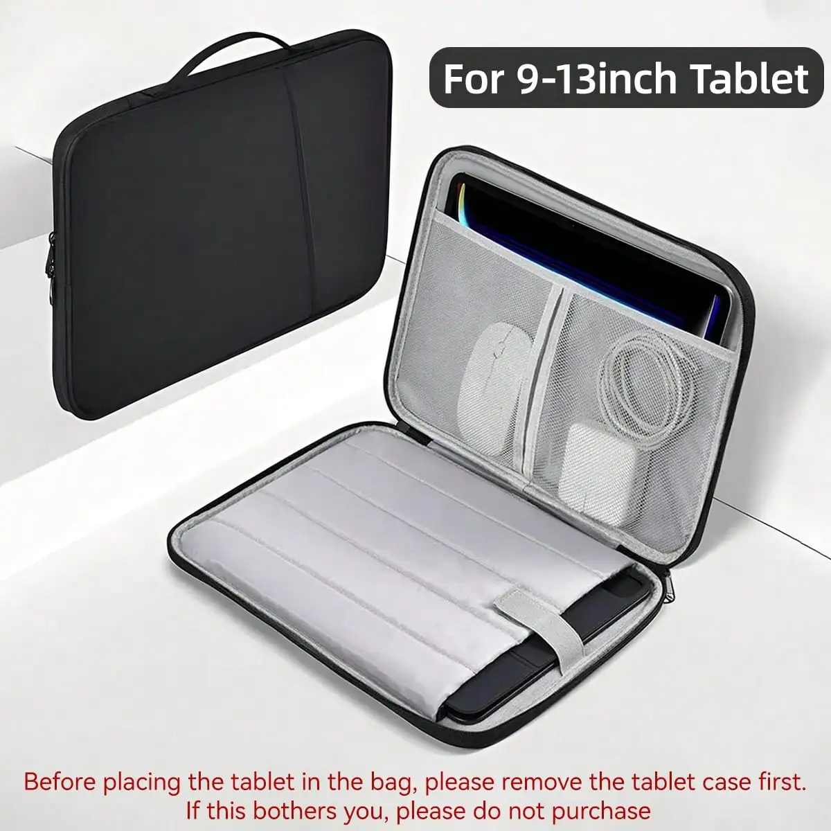 

DANYCASE 9-13 Inch Tablet Sleeve Bag, Provides Storage And Protection, Built-In Inner Liner, Large Capacity Laptop Bag, Laptop Protective Case, Waterproof Portable Laptop Bag For Travel, Men's Laptop Bag