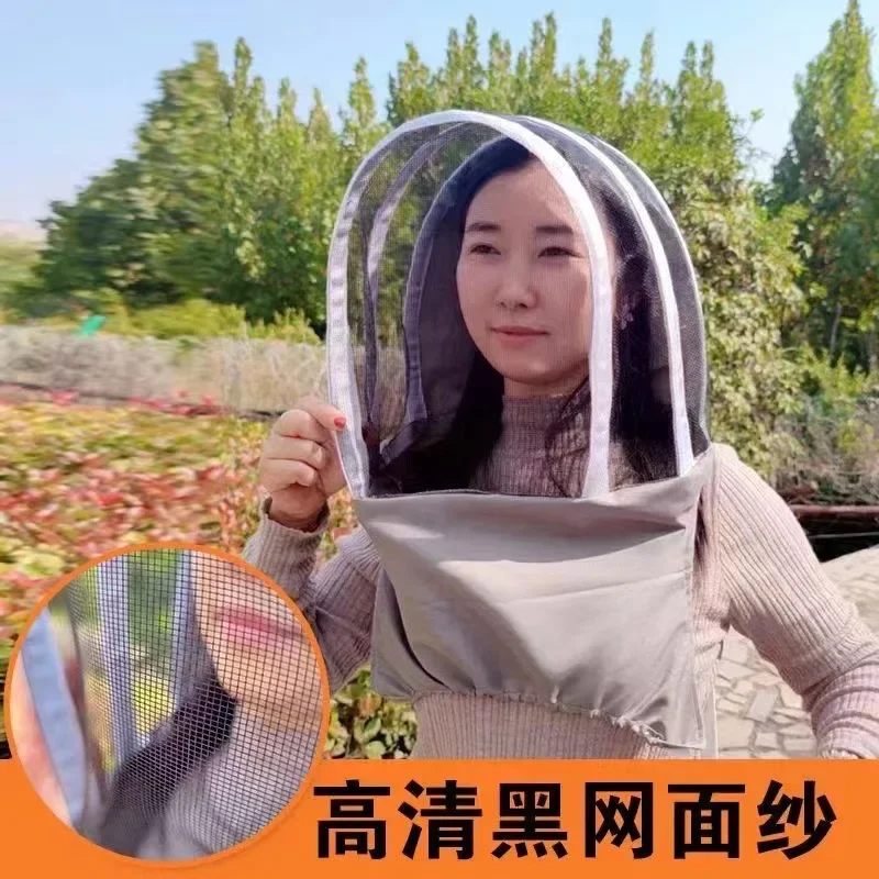 養蜂用保護キャップと手袋セット-釣りや屋外の害虫駆除用の厚みのある蜂刺され防止ギア