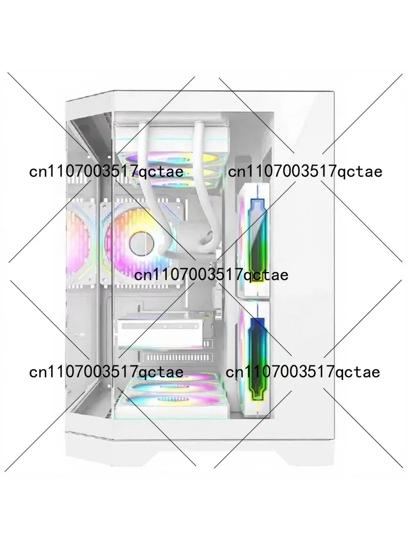Micro ATX Desktop PC Case with Tempered Glass Side Panel, Compact Gaming Tower - view 5