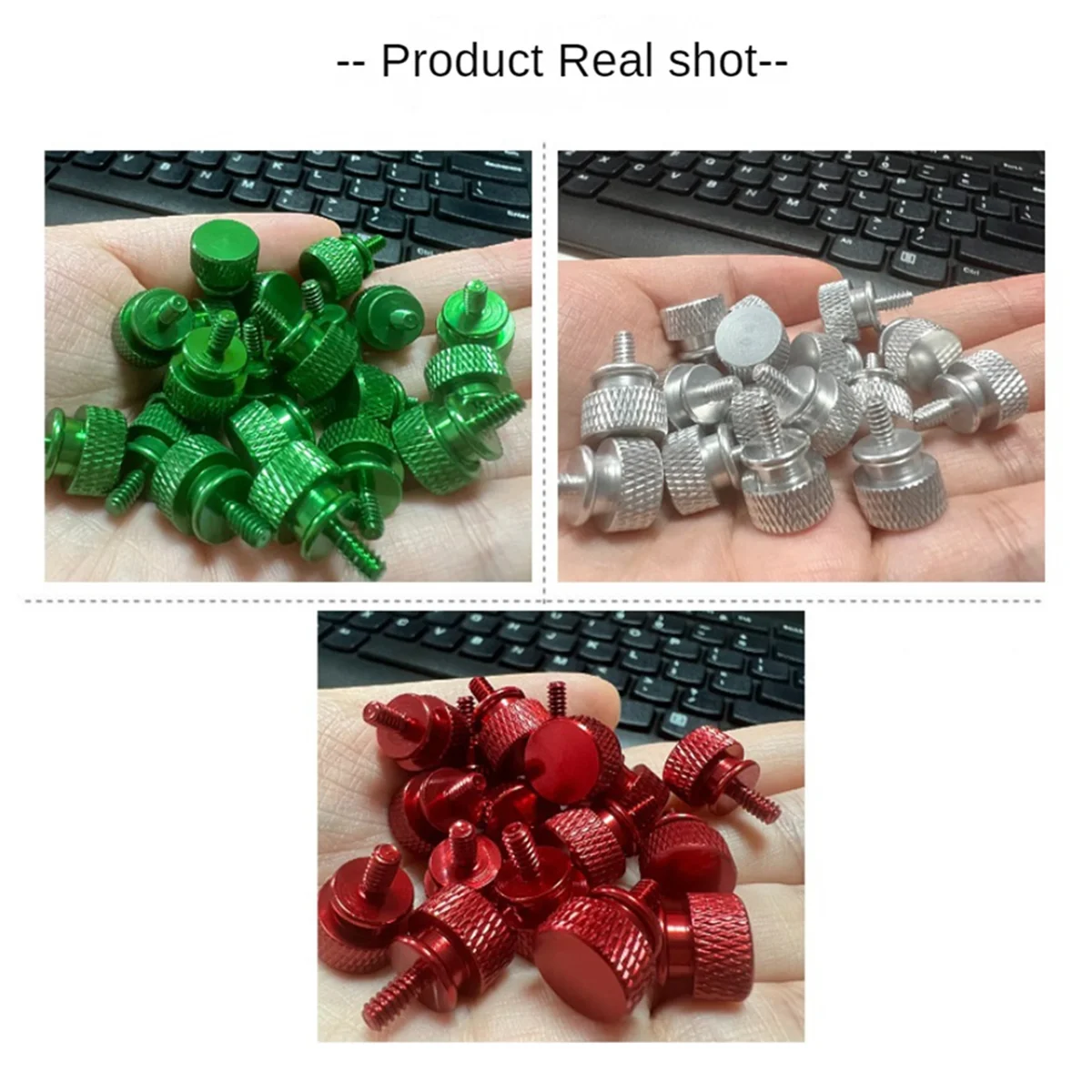 10Pcs/Lot UNC6-32 M3.5 Hand Screw for PSU Computer Case Screws Green_N34R