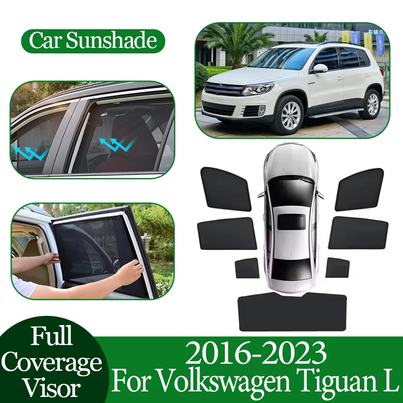 

Car Magnetic Coverage Sunshade For Volkswagen for VW Tiguan L LWB 5seats 2016-2023 Mesh Sunshade Sunscreen Privacy Protection