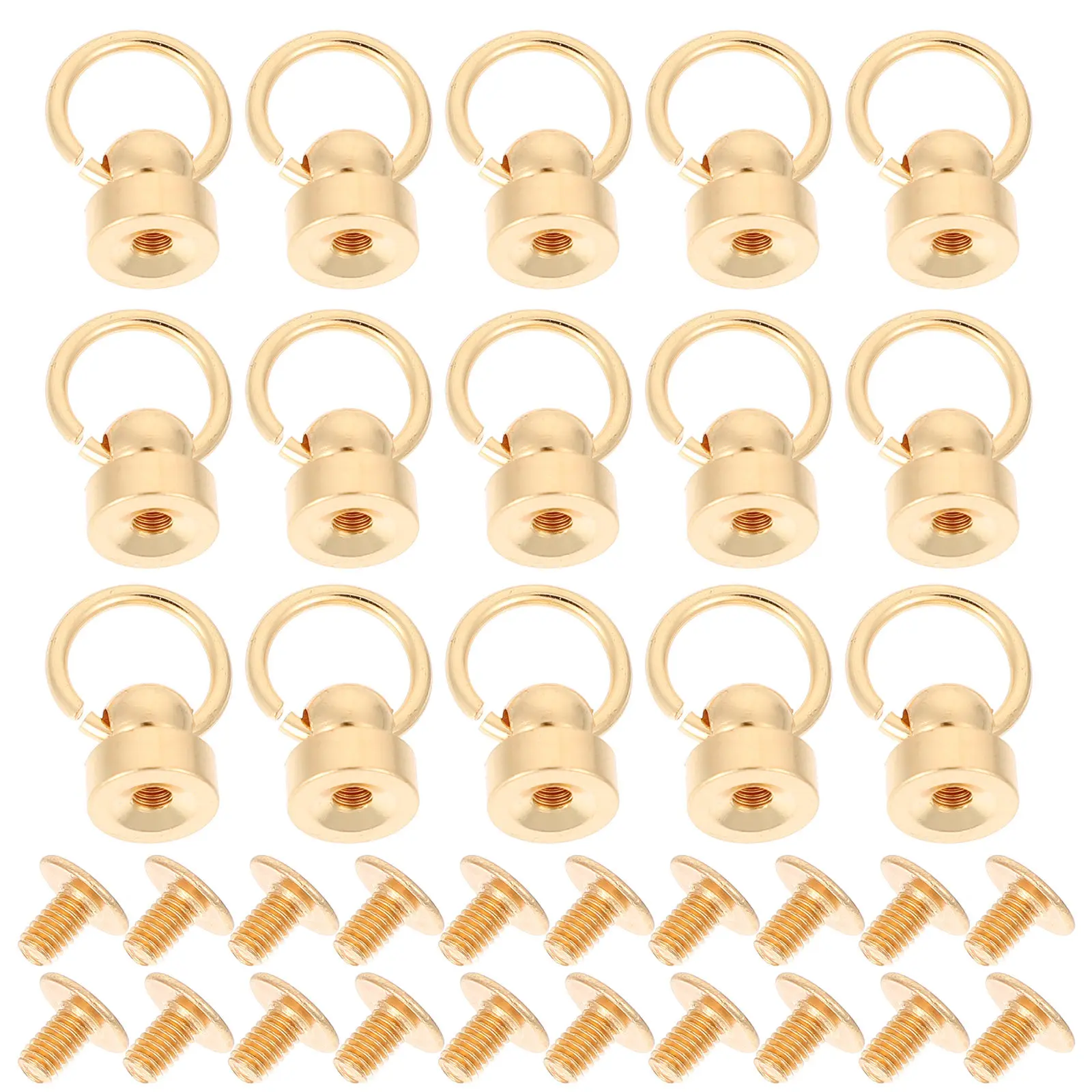 20Sets Premium Material Rivets Fasteners Bag Chain Screws Sturdy Durable No Burrs Safe Use Gift Friends Rivets Fasteners