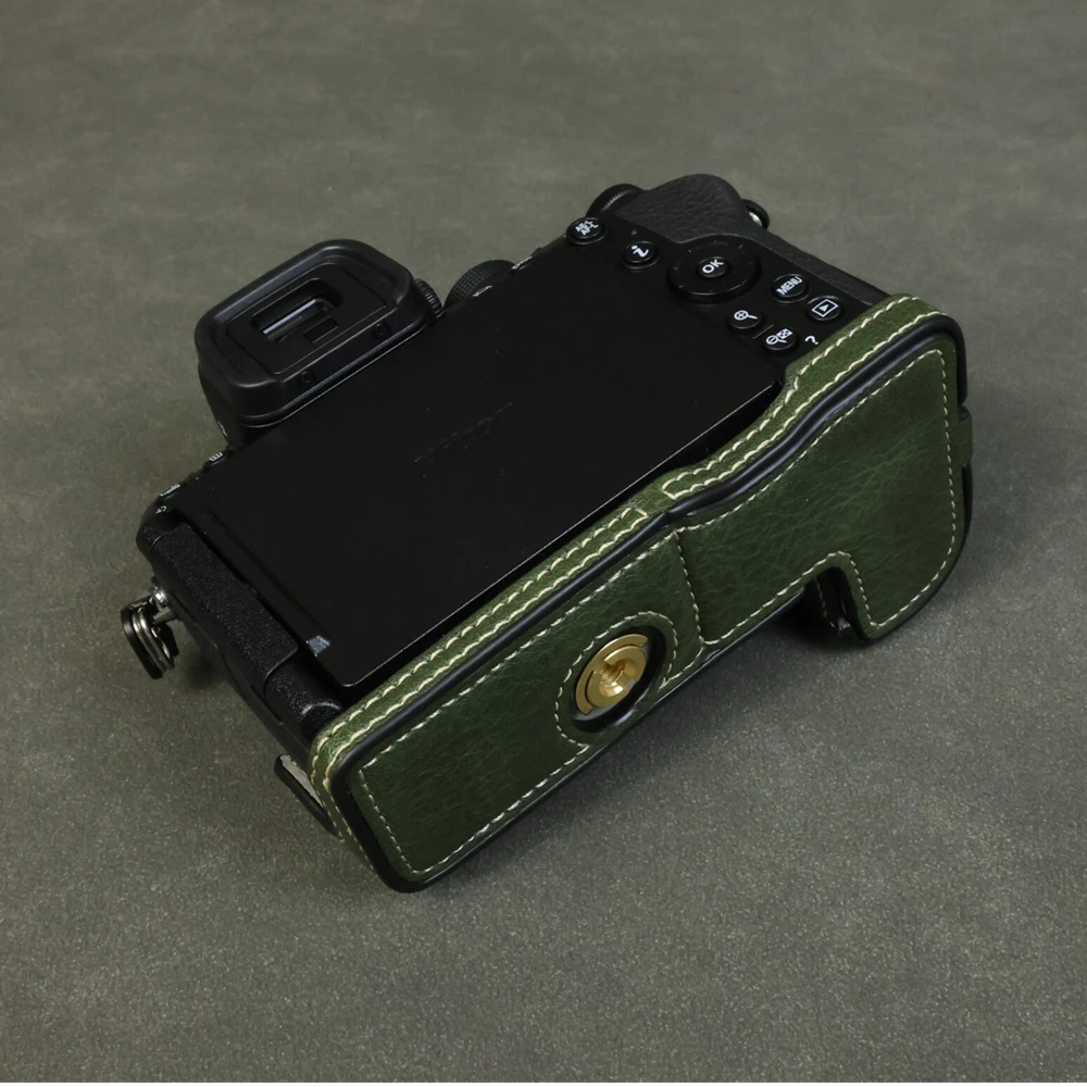 Protetor de base de corpo de meia caixa de câmera PU para câmera sem espelho Nikon Z50 II Z50II Z50 Mark II