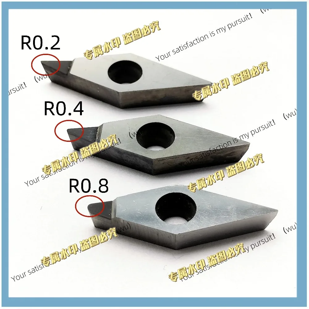 1 Piece PCD VCGT160402/VCGT160404/VCGT160408 Polycrystalline Diamond Copper Aluminum Nonferrous Metal Cutting Tools