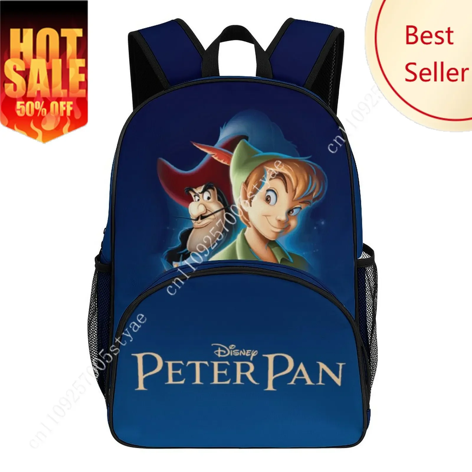 

Peter Pan Large Capacity Backpack Disney Cartoon Decorate Fabric Bags Design Your Photo Logo Text Party Holiday Custom Gifts