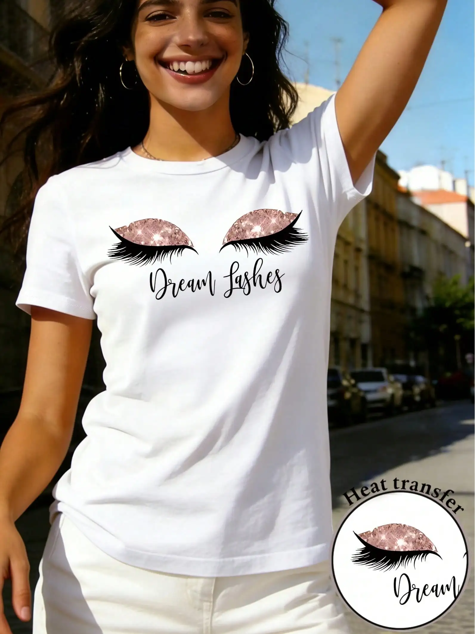Eyelashes Dreams Abstract Pattern Casual Top