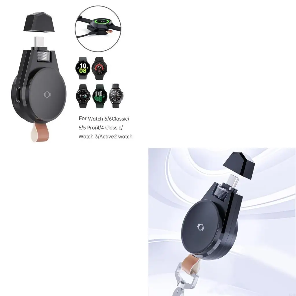 

Wireless Charging Dock with Keychain Wireless Adapter for Watch 6/5