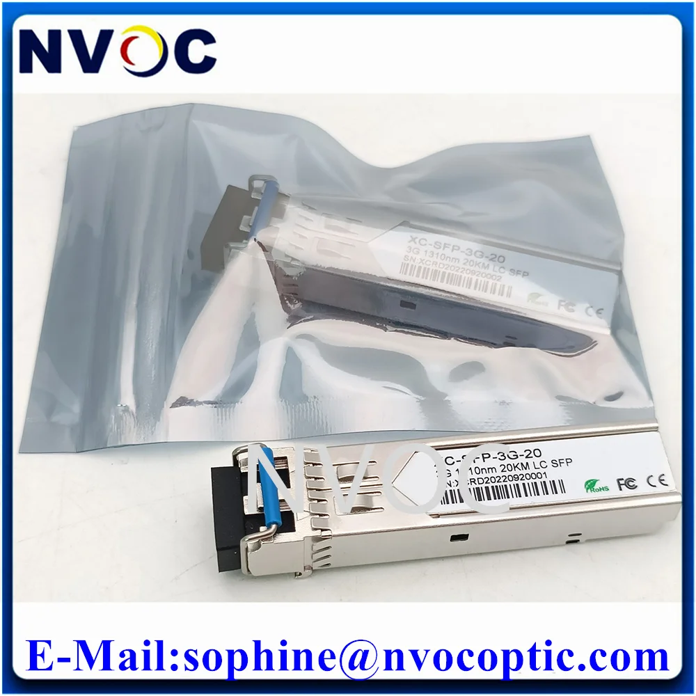 Imagem -06 - Vídeo Sfp Transceptor Ótico 3g Smf Sdi ao Conversor de Fibra Pluggable Quente lc Duplex Mais 3.3v 1310nmdfb-ld10km 20km Alcance 3gbps