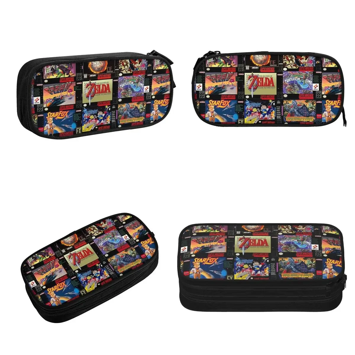 Retro Gaming Boxes Pencil Cases Large Capacity Pen Bags Pen Box Pencil Pouch For Boys Girls Students Stationery School Office